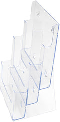 Staples Tiered Document Holder, Clear Plastic – Multi‑Level Desktop Organizer for Files, Mail & Literature