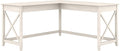 Bush Home Key West 60W Modern Farmhouse L Shaped Desk in Linen White Oak, 60-Inch Corner Computer Table for Home Office Workspace