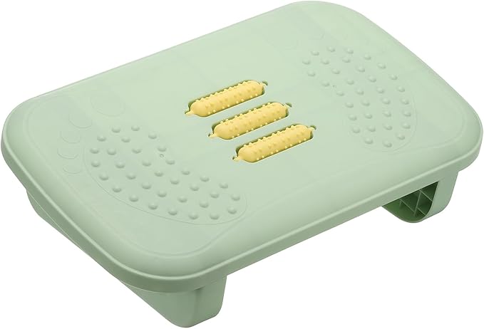 PATIKIL Foot Rest Non-Swingable Stools Leg Rest Footrest for Under Desk at Work Under Office Desk Chair Computer Gaming Promote Leg Circulation, Green/Yellow