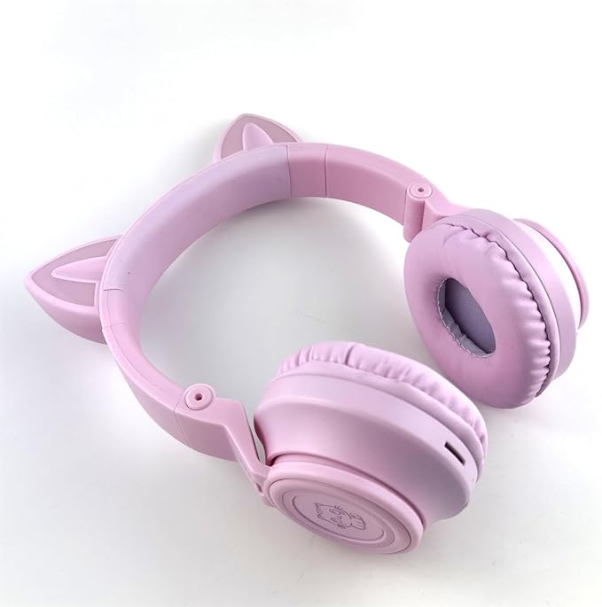 Cat Ear Bluetooth Headphones,Toddlers Kids Wireless Headphones for Boys Girls Amazon Fire Tablet/Laptop/Pad/School (Purple)