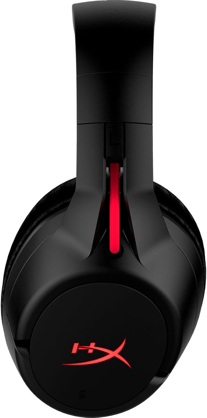 HyperX Cloud Flight - Wireless Gaming Headset, Battery Lasts Up to 30 hours of Use, Detachable Noise Cancelling Microphone, Red LED Light, Bass, Comfortable Memory Foam, PS4, PC, PS4 Pro (Renewed)