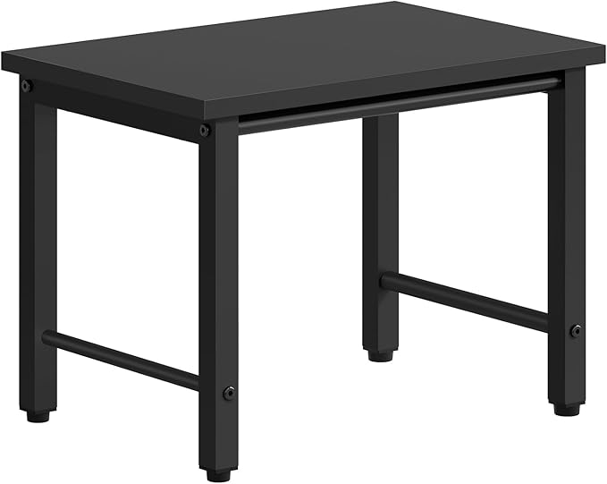 Gewudraw Printer Stand-Desktop Shelf Storage Organizer for Printers,Small End Table, Book Shelf and Wooden Desk Shelf for Home Office, Black