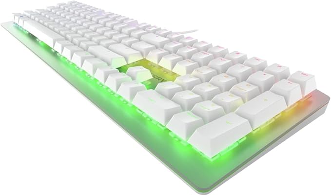 Cherry MV 3.0 Viola Wired Mechanical Gaming Keyboard. RGB Backlight with Cross Linear Viola Switches. from The Makers of The MX Switch. (White)