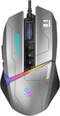 Bloody W60Max Wired RGB FPS Gaming Mouse, 10000 CPI, All Buttons Programmable, 2000Hz Report Rate, 250 IPS, 4M Onboard Memory (Gungrey)