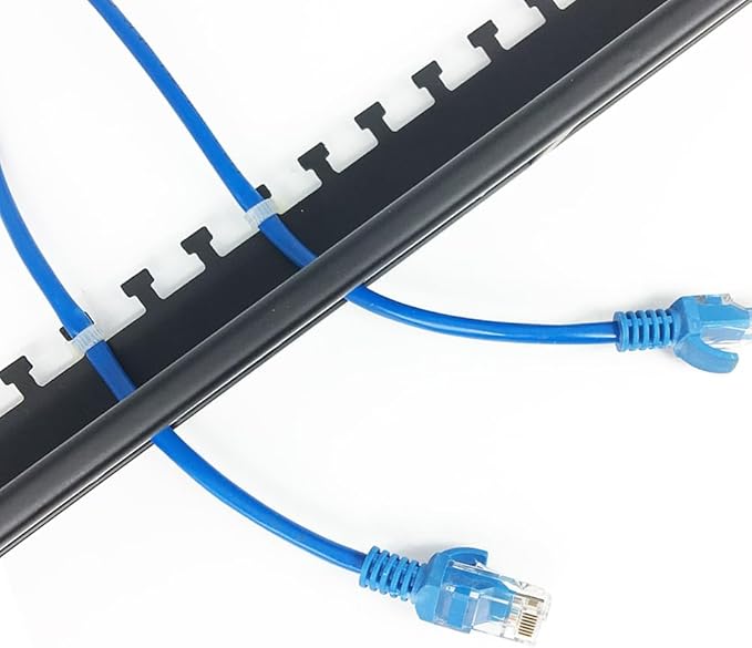 1U Brush Cable Manager Horizontal Rack Mount Cable Management Panel with Tidy Brush Slot for Cable Entry for 19-inch Server Rack or Network Cabinet, Disassembled