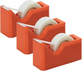 JAM PAPER Colorful Desk Tape Dispensers - Orange - 3/Pack