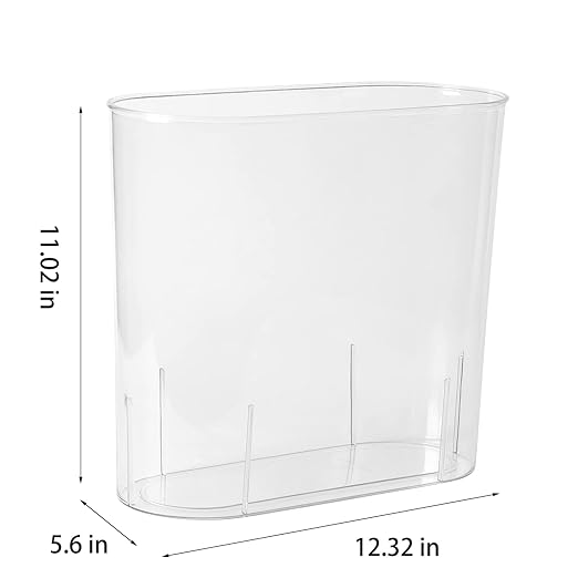 Anyoifax Small Trash Can Slim Garbage Can 3 Gallon Waste Basket Trash Bin Container for Bathroom, Bedroom, Living Room, Kitchen, Office, Colleg Dorm - Clear