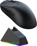 AJ139 V2 MC Wireless Gaming Mouse 2.4G Wired/Bluetooth | RGB Magnetic Charging Dock | Lightweight Design | 12K DPI | 500mAh Battery | PAW3311 Sensor | 5 Programmable Buttons, Compatible with PC/Mac