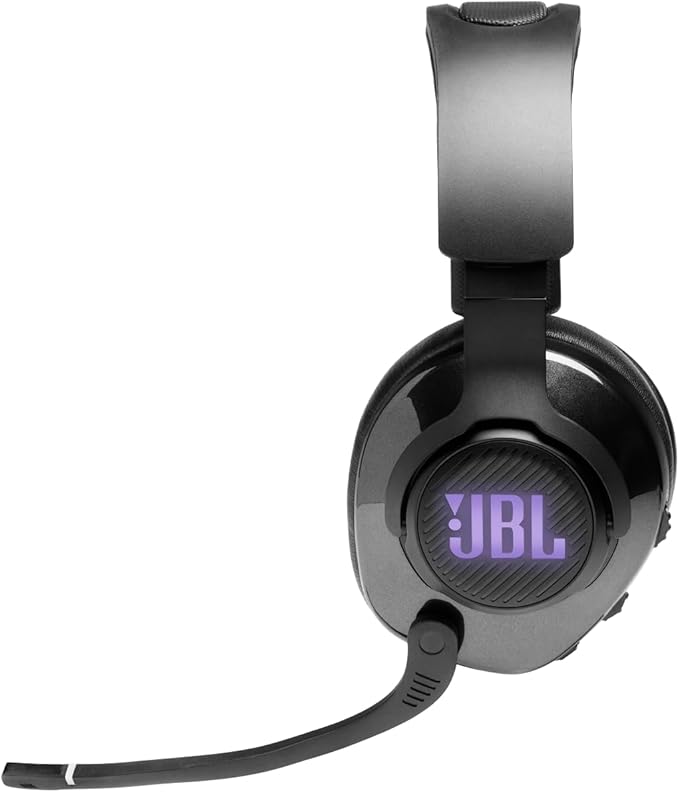 JBL Quantum 400 - Wired over-ear gaming headset with game-chat balance dial, JBL QuantumSURROUND and DTS, Voice focus directional flip-up mic and memory foam ear cushions (Black)