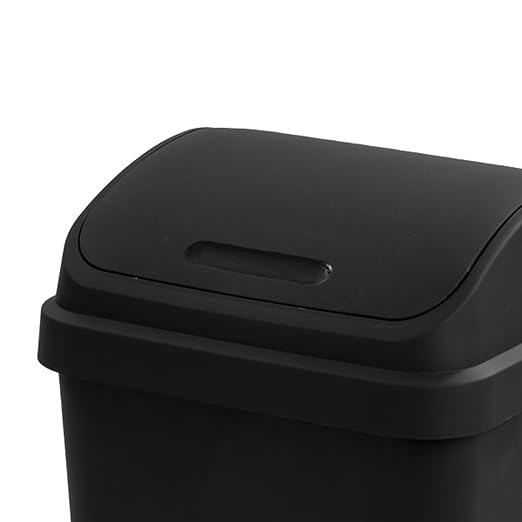Sterilite Swing-Top Office Wastebasket – Black (4-Pack, 13 Gal)