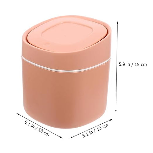 1pc Slim Desktop Waste Bin Garbage Barrel Mini Trash Can Lid for Bathroom Kitchen Study Unique Shape Quality Performance