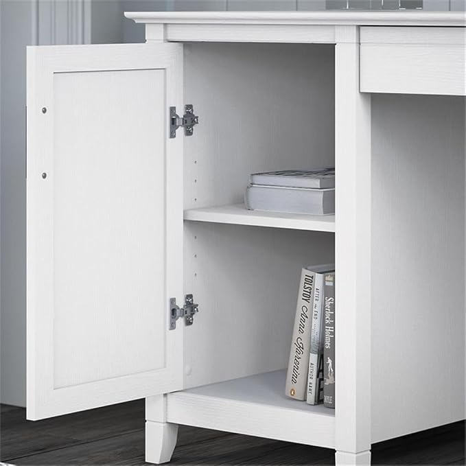 Pemberly Row Office Set, 54W Computer Desk, 5 Shelf Bookcase, 2 Drawer Lateral File Cabinet, Durable Wood Construction, Multiple Finishes, Adjustable Shelves, Home Office Furniture Solution