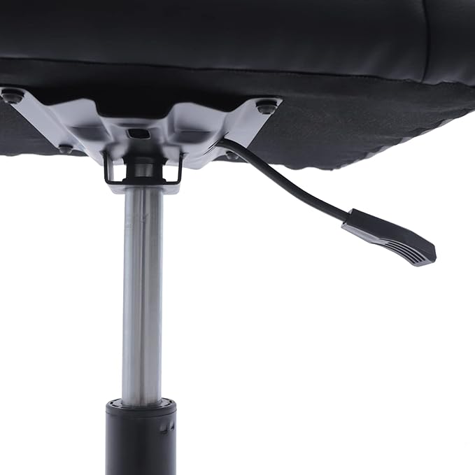 Home Office Footrest Stool Under Desk Adjustable Height Ergonomic Foot Stool with Wheels 360 Rolling Footrest (Black)