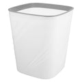 Large Capacity Lidless Trash Can for Home and Office Sleek White Garbage Bin for Bathrooms Kitchens and High-Traffic Areas Waste Container for Everyday Use