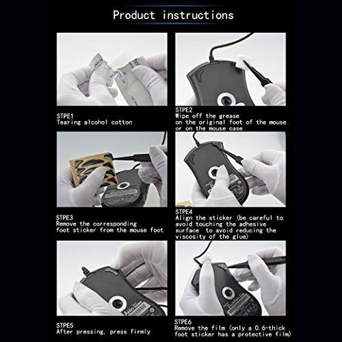 HUYUN New Mouse Skates & Mouse Feet & Mice Feet & mouseskates for Razer DeathAdder 2013/RZ01-0015 / RZ01-0121 / RZ01-0084(Come with 4 Sets)