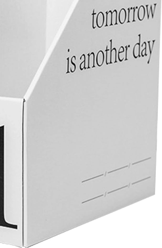 TREETDOBV Vertical File Folder Storage Organizer Bin,Vertical File Organizer Boxes for Desk Organization,Number Marking Slim Desk Storage Organizer for Books Notebooks Magazines Envelopes(1)