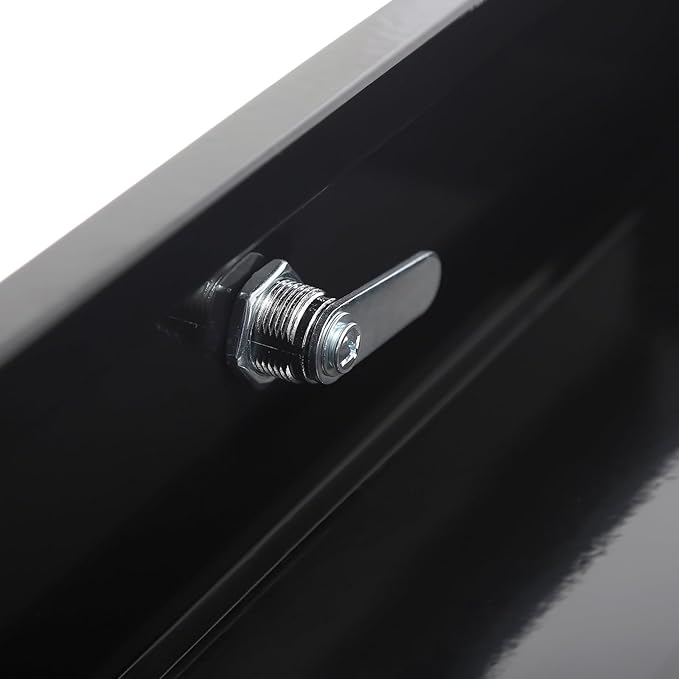 18 Inch Under Desk Sliding Pull-out Black Lockable Drawer for Office Attachable Large Storage Organizer for Sit Stand Workstation