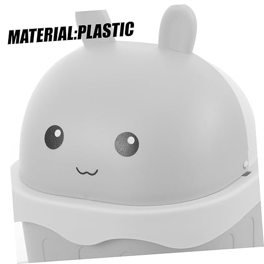 Happyyami Space-Saving Slim Desktop Trash Can Small Bin Lid Mini Trash Can for Desk Lidded Waste Basket