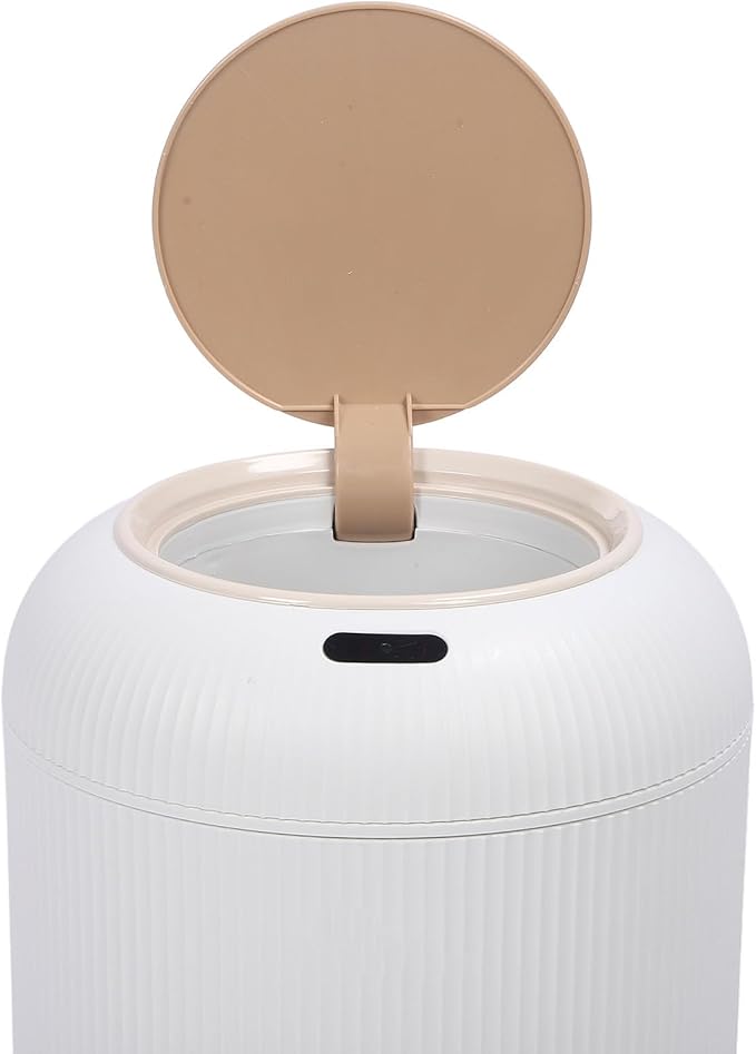 Aramox Motion Sensor Trash Can, 3 Gallon Smart Garbage Can Water Proof Touchless Trash Can Slim Small Trash Bin Compatible with Kitchen Bedroom (White)
