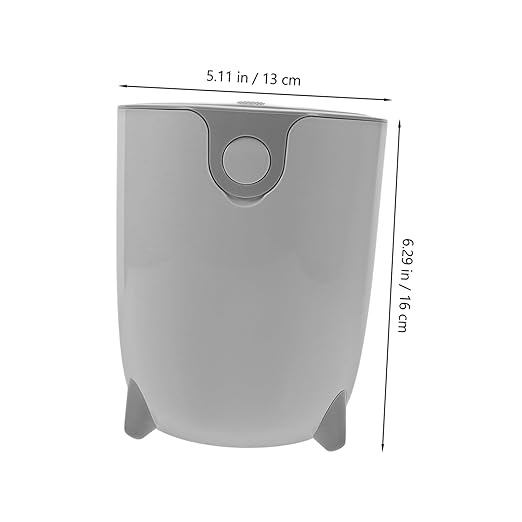 Zerodeko Small Trash Can with Lid Mini Desktop Garbage Bin for Home Office Slim Waste Basket for Kitchen Bathroom Bedroom Portable Indoor Trash Can Cute Design