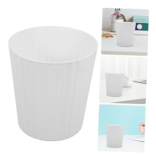 COHEALI Mini Desktop Trash Can Compact Waste Bin for Office and Home Small Tabletop Organizer for Waste and Fruit Slim White Design for Desk Dorm Kitchen
