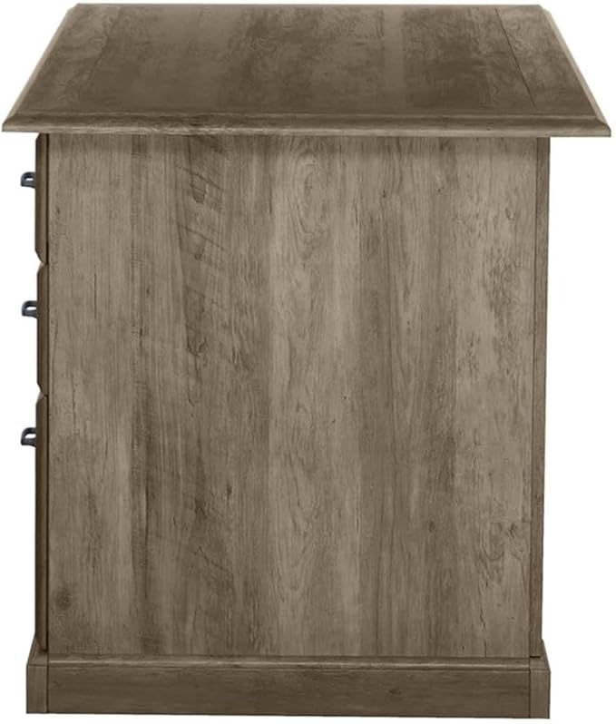 Pemberly Row Set of 2 Lateral Filing Cabinet & Executive Desk in Rustic Oak