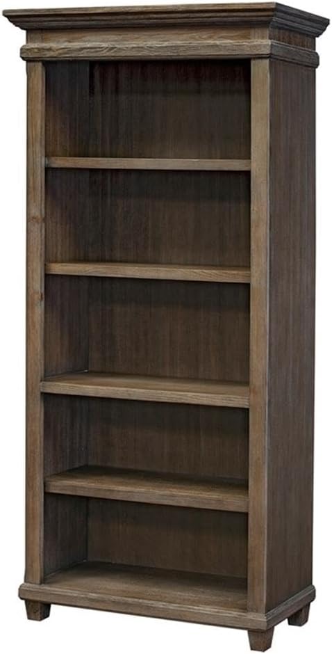 BOWERY HILL Set of 2 Open L-Desk & Return Writing Table Desk and Open Bookcase
