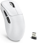ZIYOU LANG × HXSJ T700 Wireless Gaming Mouse,Adjustable 10K DPI 1K Optical Sensor,2.4G/BT/USB-C Rechargeable 6 Programmed Buttons,56g Lightweight Right-Handed Ergonomic Computer Mice for PC/Mac-White