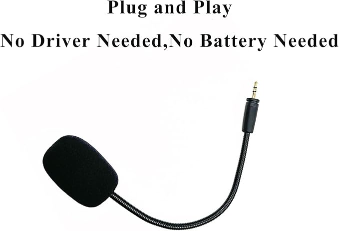 Replacement Game Microphone for PDP Afterglow AG6, for Turtle Beach Ear Force XO Three Four Stealth Recon 150 50 50X 50P 60P Gaming Headsets Noise Cancelling Crystal-Clear Sound Mic Boom, 3.5mm
