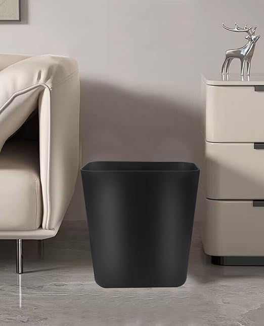 3.6 Gallon Small Trash Can Wastebasket for Kitchen Office Bathroom (3.6 Gallon(2 Pack), Black)