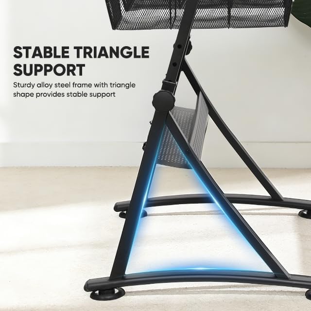 Magshion Professional Drafting Table for Teens w/Stool, Tilting GlassTabletop & Adjustable Height, Art Craft Desk Watercolor Paintings Sketching Work Station for Studio Home Office School (Clear)