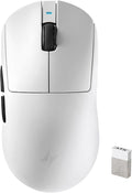 A9 Gaming Mouse, 18000 DPI, PAW3395 SE Sensor,53G Lightweight, Tri-Mode 2.4G/BT5.0/USB-C Wireless/Wired Mouse, Programmable Mouse, Office Mice for PC/Xbox/Win/Mac (White)