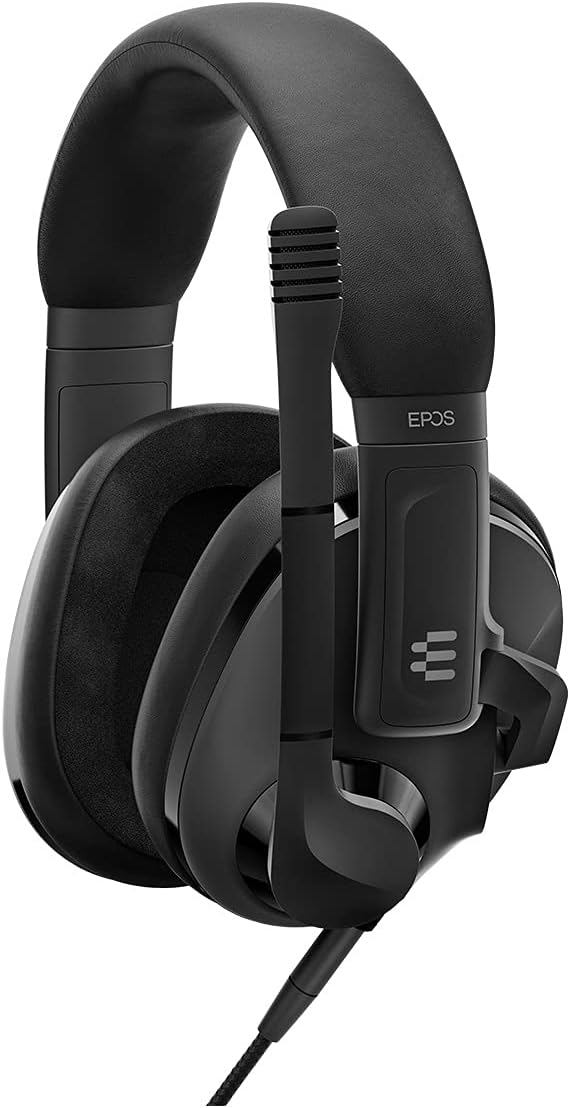 EPOS H3 Closed Acoustic Gaming Headset with Noise-Cancelling Microphone - Plug & Play Audio - Around The Ear - Adjustable, Ergonomic - for PC, Mac, PS4, PS5, Switch, Xbox - Onyx Black