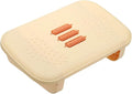 PATIKIL Foot Rest Non-Swingable Stools Leg Rest Footrest for Under Desk at Work Under Office Desk Chair Computer Gaming Promote Leg Circulation, Khaki/Orange