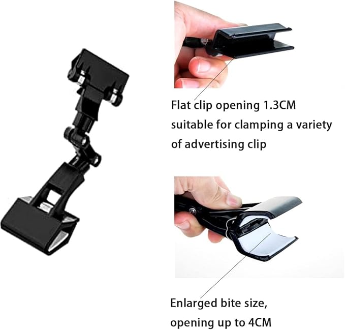 5pcs Sign Clips Clip Holder Sign Holder Clip Paper Holder for Table Top Clip On Sign for Paper Holder Computer Monitor Handy Artist Supplies Holder(5pcs Black)