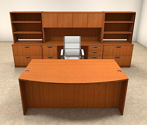 10pc Fan Front Modern Executive Office Desk Set, OT-SUL-D9