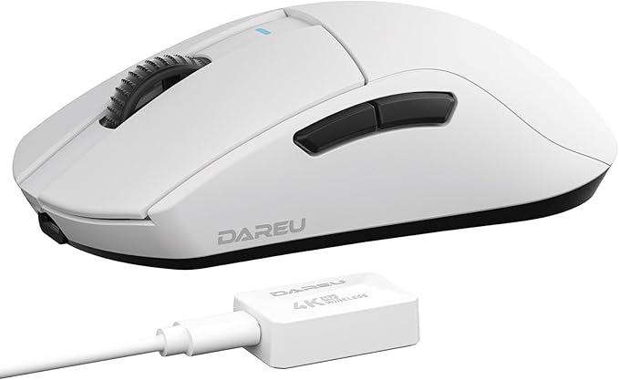 DAREU A950pro Wireless Gaming Mouse:4KHz Polling Rate,55g Ultra-Lightweight,PAW3395 Optical Sensor,26K DPI,5 Programmable Buttons,Support 15min Fast Charging &Tri-Mode Connection