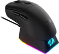 Redragon M998 Lightweight Wireless Gaming Mouse with RGB Magnetic Charging Dock, BT/2.4G Wireless/Wired Optical Mice, 24000 DPI, 5 Programmable Buttons for PC/Mac, Black
