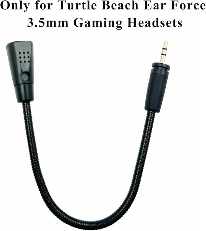 Replacement Game Microphone for PDP Afterglow AG6, for Turtle Beach Ear Force XO Three Four Stealth Recon 150 50 50X 50P 60P Gaming Headsets Noise Cancelling Crystal-Clear Sound Mic Boom, 3.5mm