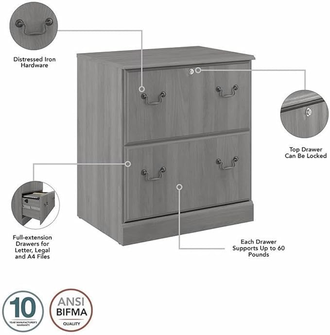 UrbanPro L Shaped Computer Desk Set, Modern Gray Finish, Engineered Wood, Includes File Cabinet, 2 Tall 5 Shelf Bookcases, Scratch-Resistant Surface, Adjustable Shelves, Home Office Furniture