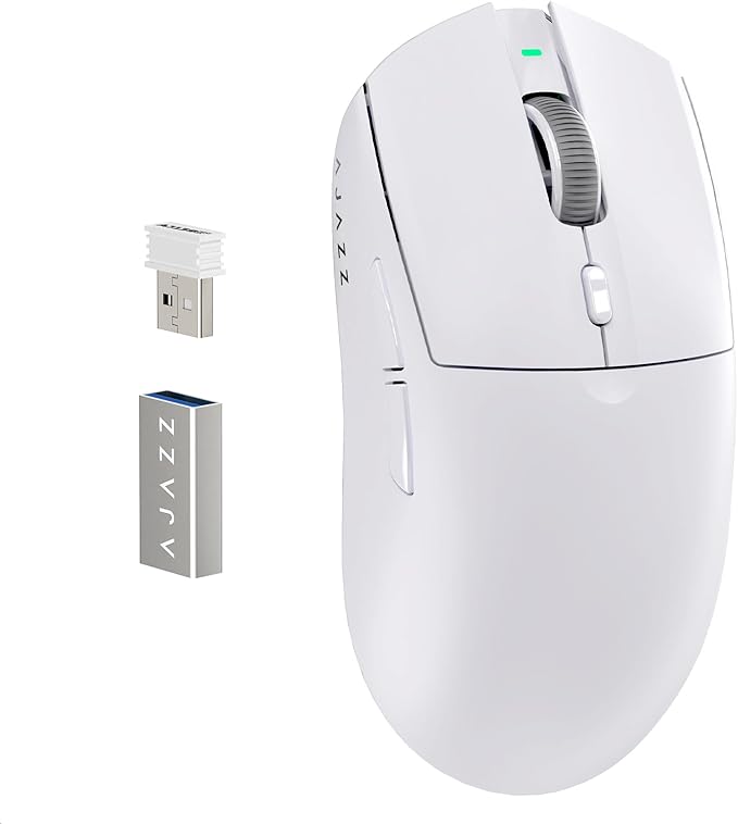ATTACK SHARK AJ139 G Pro Gaming Mouse 4K Polling Lightweight PAW 3395 Sensor Receiver up to 26,000DPI 6 Programmable Button USB-C Charging Ergonomic Symmetric for PS4 Xbox PC Mac Gamer