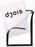 DJOIS by Tarifold - Magnetic Document Display Pocket - Non-Glare Material - Letter-Size - Pack of 2 - Full Magnetic Backing - Portrait or Landscape - Made in Denmark - Black Frame