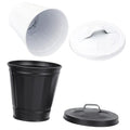 GLEAVI 2pcs Slim Metal Trash Cans Mini Desktop Garbage Bins Classic Farmhouse Style Decorative Wastebasket for Home Decor