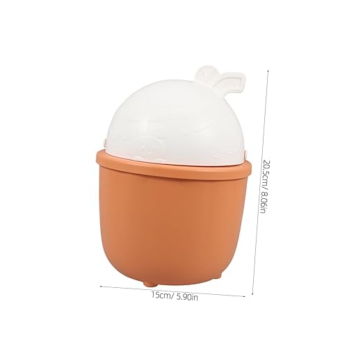 SHOWERORO Cute Mini Trash Can with Lid Small Desktop Waste Bin for Bedroom and Bathroom Slim Garbage Can for Office Flip Lid Design for Boys and Girls and Home Use