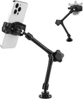 Mippko Wall Mount Phone Stand for Car/Desk/Boat/Desk/Vehicles Dashboard,360° Adjustable Aluminum Alloy Mount 10 inch Arm Holder,Compatible with 3.5~7.5" iPhone/HTC/LG/Huawei/Smartphones