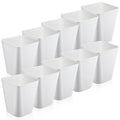 Amyhill 10 Pcs Small Trash Can 2 Gallon Plastic Garbage Can Small Waste Basket for Bathroom Office Kitchen Living Room Bedroom Home Under Desk(White)