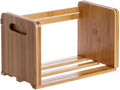 Bamboo Desktop Bookshelf Adjustable Storage Organizer Display Shelf Rack,Countertop Platforms, Book Stands Shelves