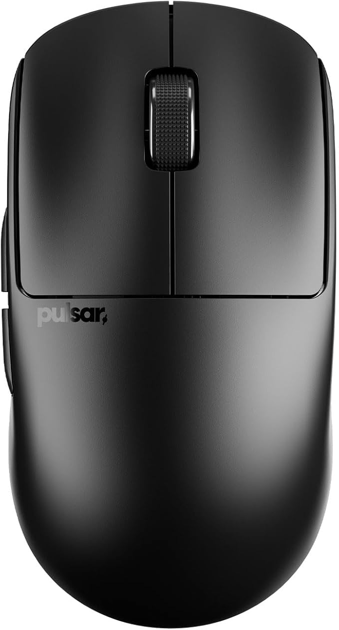 Pulsar Gaming Gears X2 Crazylight Wireless Gaming Mouse, Ultra Lightweight 1.23 oz (35g), Optical Switch, 32000 DPI, 750 IPS, XS-1 Sensor, 8k Compatible (Jet Black) (Renewed)