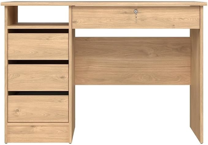 Pemberly Row Set of 2 Home Office Desk and 3-Drawers Mobile Cabinet with Casters