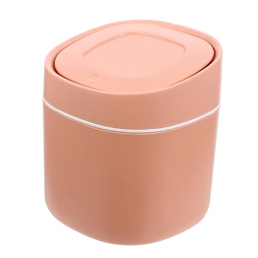 Small Slim Trash Can Lid Desk Rubbish Bin Mini Desktop Waste Bins Plastic Trash Storage Box